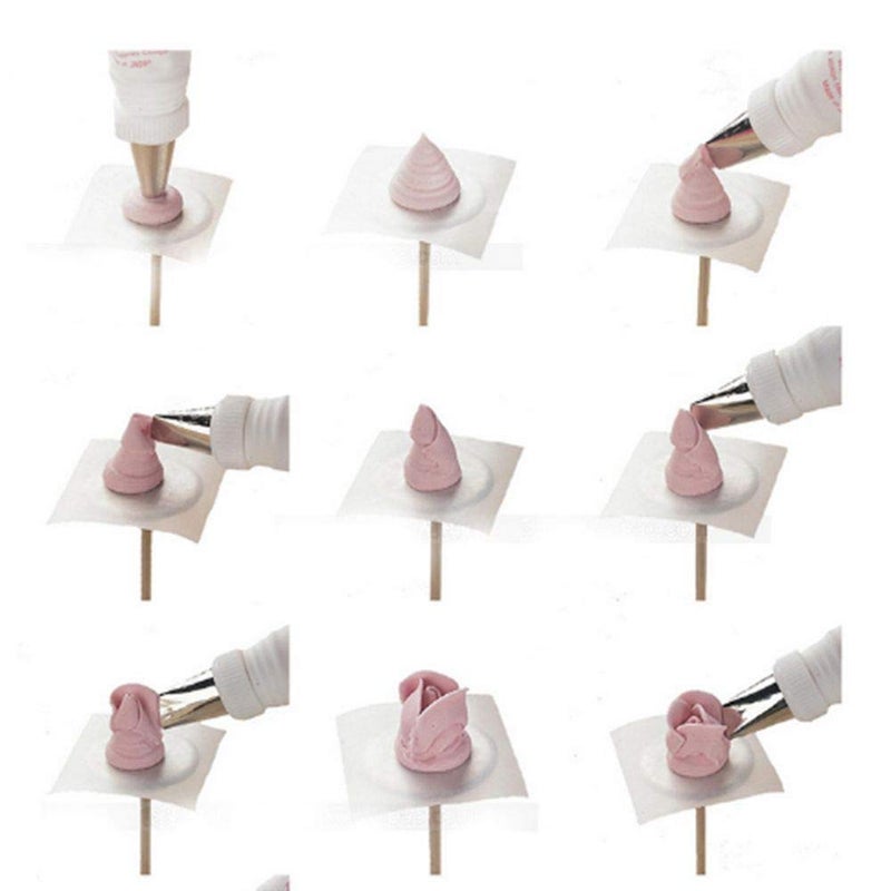 EORTA 1500 Pcs Flower Lifter Paper Cream Piping Paper Disposable Piping Flower Transfer Wax Paper Cake Frosting/Icing/Sugar Sheets for Cake Dessert Pastry Decoration, 3 Sizes - Image 5